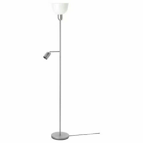 IKEA (イケア)の【あす楽】IKEA イケア フロアアップライト 読書ランプ シルバーカラーホワイト 白 m00477714 HEKTOGRAM ヘクトグラム インテリア ライト 照明器具 フロアスタンド おしゃれ シンプル 北欧 かわいい リビング(ライト・照明)