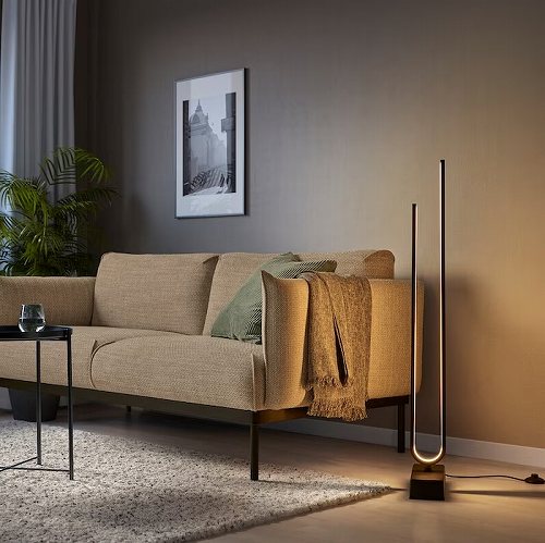IKEA イケア LEDフロアランプ スマート ブラック m00478129 PILSKOTT ピルスコット インテリア ライト 照明器具 フロアスタンド リビング おしゃれ シンプル 北欧 かわいい