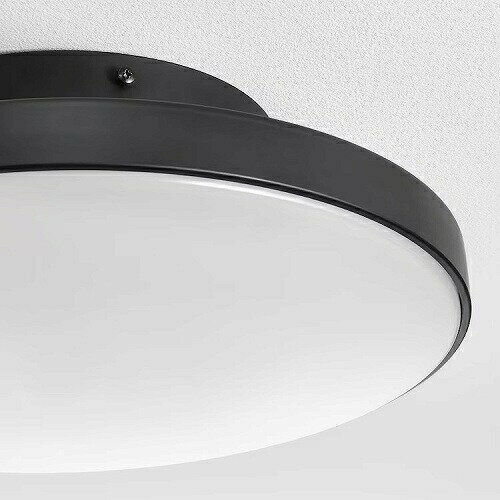 【あす楽】IKEA イケア LEDシーリングランプ マット ブラック 黒 36cm m00489811 KABOMBA カボムバ ライト 照明器具 天井照明 シーリングライト 天井直付灯 おしゃれ シンプル 北欧 かわいい