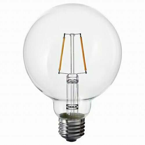 IKEA (イケア)の【あす楽】IKEA イケア LED電球 E26 150ルーメン 球形 クリア 95mm m20539320 LUNNOM ルッノム ライト 照明器具 電球 led おしゃれ シンプル 北欧 かわいい(ライト・照明)