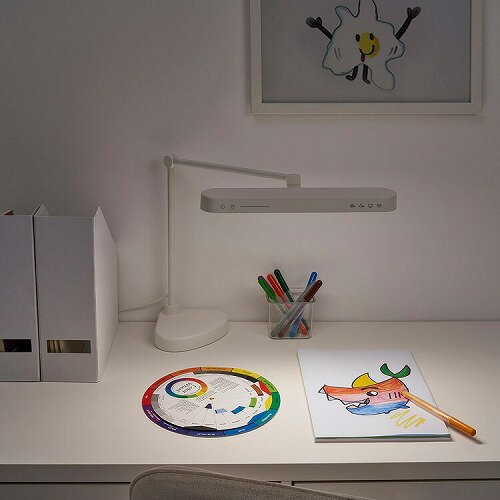 IKEA イケア LEDワークランプ 調光可能 ホワイト m50536462 LAKTRA レクトラ インテリア ライト 照明器具 デスクライト テーブルランプ おしゃれ シンプル 北欧 かわいい