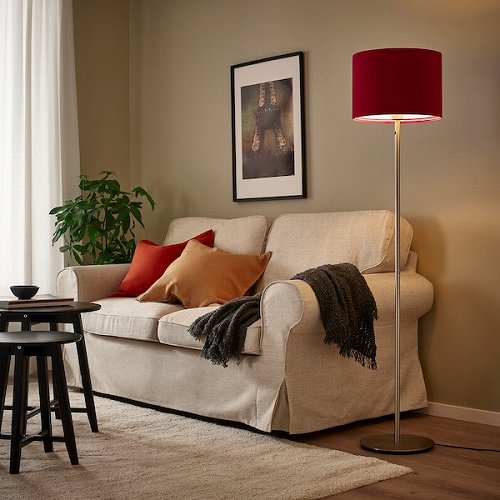 IKEA イケア ランプシェード ダークレッド ベルベット 33cm m00575205 MOLNSKIKT モーンスキクト インテリア 寝具 収納 ライト 照明器具 照明器具部品 ランプシェード おしゃれ シンプル 北欧 かわいい