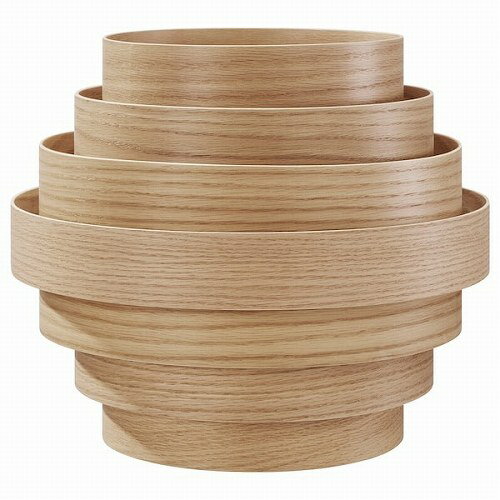 IKEA (イケア)のIKEA イケア ペンダントランプシェード ホワイトステインオーク材突き板 40cm m80561662 DYKARKLOCKA デュカルクロッカ インテリア 寝具 収納 ライト 照明器具 天井照明 ペンダントライト 吊下げ灯 おしゃれ シンプル 北欧 かわいい(ライト・照明)