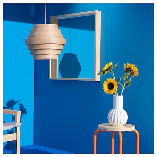 IKEA イケア ペンダントランプシェード ホワイトステインオーク材突き板 40cm m80561662 DYKARKLOCKA デュカルクロッカ インテリア 寝具 収納 ライト 照明器具 天井照明 ペンダントライト 吊下げ灯 おしゃれ シンプル 北欧 かわいい