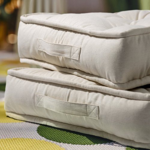 IKEA イケア フロアクッション 生成り 45×45×10cm m10623423 GURLI グルリ インテリア 寝具 収納 クッション 座布団 クッション おしゃれ シンプル 北欧 かわいい