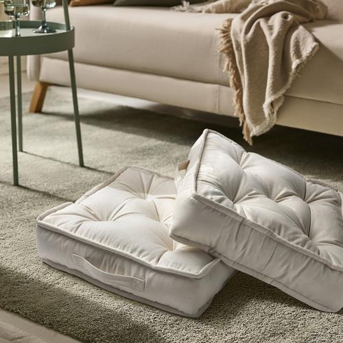 IKEA イケア フロアクッション 生成り 45×45×10cm m10623423 GURLI グルリ インテリア 寝具 収納 クッション 座布団 クッション おしゃれ シンプル 北欧 かわいい