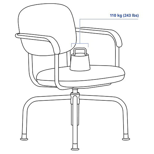 IKEA イケア 回転チェア グレースネス ダークグレー m40576585 MULLSJO ムルショー インテリア 寝具 収納 オフィス家具 オフィスチェア デスク用チェア おしゃれ シンプル 北欧 かわいい