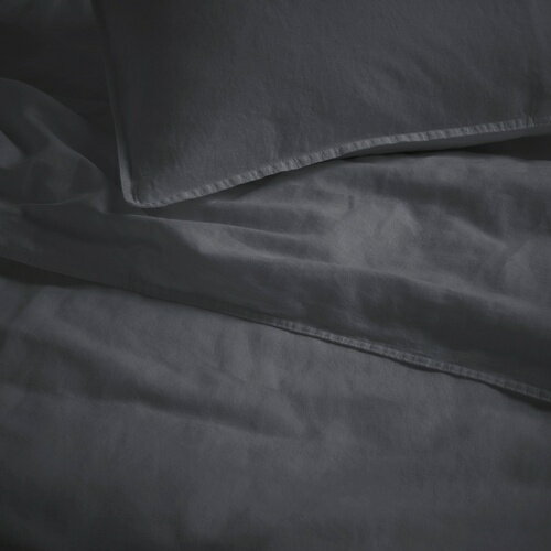 IKEA イケア 掛け布団カバー＆枕カバー2枚 チャコール ダブル 200x200cm 50x60cm m20611387 RUNDHAGTORN ルンドハーグトルン インテリア 寝具カバー シーツ 掛け布団カバー おしゃれ シンプル 北欧 かわいい