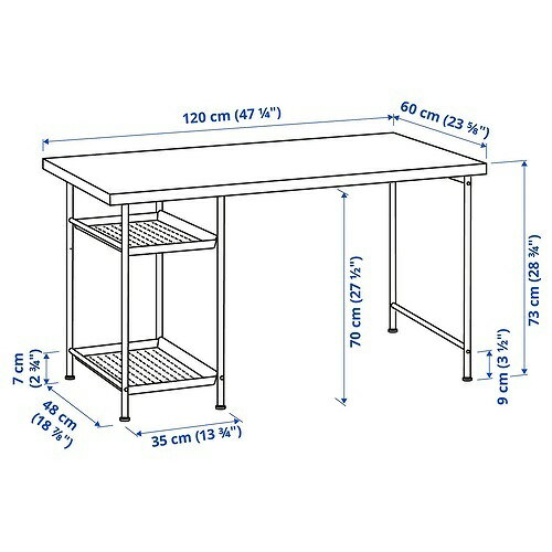 IKEA イケア デスク ブラックブラウン/ブラック 120×60cm big09563651 LAGKAPTEN ラグカプテン インテリア 寝具 収納 ユニットデスク おしゃれ シンプル 北欧 かわいい