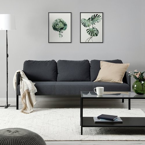 IKEA イケア 3人掛けソファ クニーサ ダークグレー big40595937 GLOSTAD グロスタード インテリア 寝具 収納 ソファ ソファベッド ソファ おしゃれ シンプル 北欧 かわいい