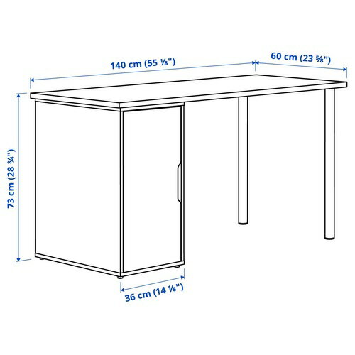 IKEA イケア デスク グレー/木目調 140×60cm big79585391 LAGKAPTEN ラグカプテン/ALEX アレクス インテリア 寝具 収納 オフィス家具 オフィスデスク テーブル オフィスワークテーブル おしゃれ シンプル 北欧 かわいい