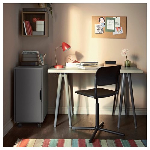 IKEA イケア 収納ユニット キャスター付 ダークグレー/ブラック 36×76cm m09582683 ALEX アレクス インテリア 寝具 収納 オフィス家具 オフィス収納 サイドワゴン ファイルワゴン おしゃれ シンプル 北欧 かわいい