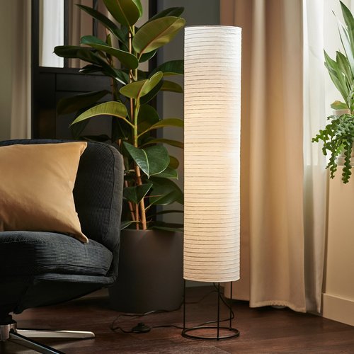 IKEA イケア フロアランプ ホワイト/ブラック m30594839 STRANDAD ストランダド インテリア 寝具 収納 ライト 照明器具 天井照明 シーリングライト 天井直付灯 おしゃれ シンプル 北欧 かわいい