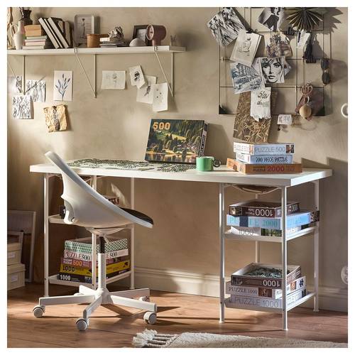 IKEA イケア デスク グリッド マルチカラー/ホワイト 140x60 cm big99584017 LAGKAPTEN ラグカプテン SPAND スペンド インテリア 寝具 収納 オフィス家具 オフィスデスク テーブル オフィスデスク おしゃれ シンプル 北欧 かわいい