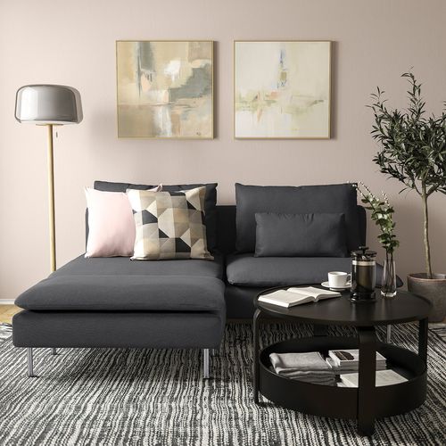 IKEA イケア オットマン フリードトゥナ ダークグレー 93x52 cm big99600159 SODERHAMN ソーデルハムン インテリア 寝具 収納 ソファ ソファベッド オットマン おしゃれ シンプル 北欧 かわいい