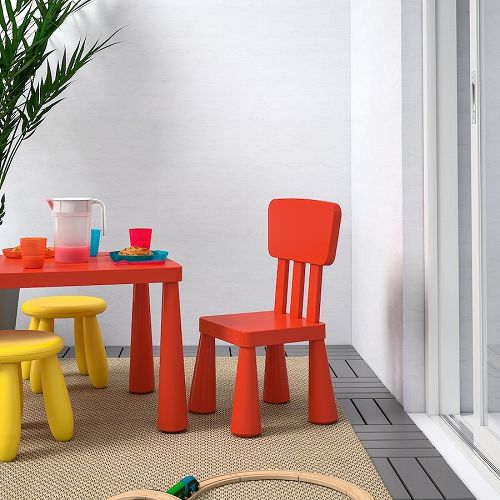 【あす楽】IKEA イケア 子ども用チェア 室内 屋外用 レッド m20365367 MAMMUT マンムット 家具 子供部屋用インテリア イス 椅子 おしゃれ シンプル 北欧 かわいい ベビー アウトドア