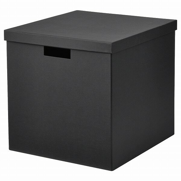 IKEA イケア 収納ボックス ふた付き ブラック 黒 32x35x32cm n40469298 TJENA おしゃれ シンプル 北欧 かわいい
