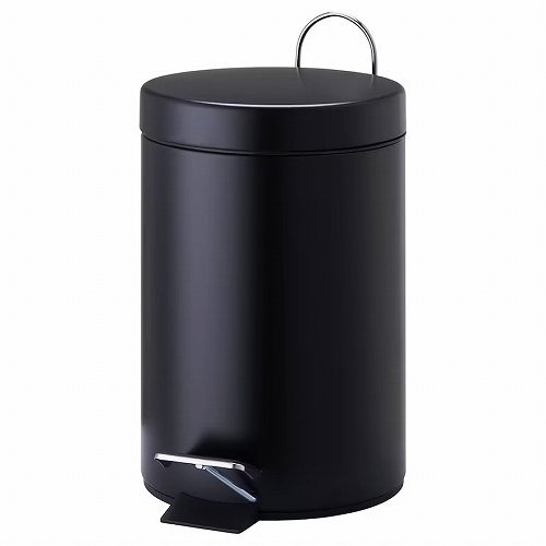 IKEA イケア ペダル式ゴミ箱 ブラック 黒 3L d90284971 VORGOD ヴォルゴド インテリア 収納 ごみ箱 ダストボックス おしゃれ シンプル 北欧 かわいい キッチン