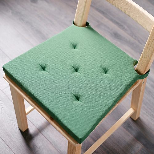 【あす楽】IKEA イケア チェアパッド グリーン 42/35x40x4cm m00304426 JUSTINA ユスティーナ クッション 座布団 おしゃれ シンプル 北欧 かわいい 家具