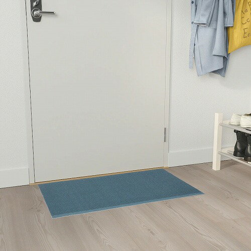 【あす楽】IKEA イケア ドアマット 室内用 ブルー 50x80cm m80500107 KLAMPENBORG クランペンボリ インテリア カーペット ラグ 畳 マット 玄関マット おしゃれ シンプル 北欧 かわいい リビング クッション