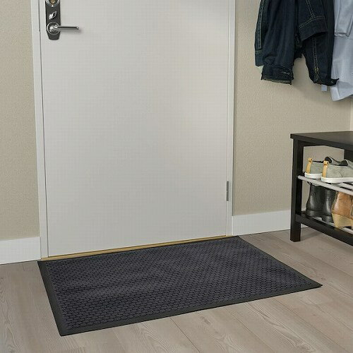 【あす楽】IKEA イケア ドアマット 室内用 ダークグレー 60x90cm m00517022 VATTENVERK ヴァッテンベルク インテリア カーペット ラグ 畳 マット 屋外用ドアマット おしゃれ シンプル 北欧 かわいい リビング クッション