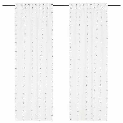 【あす楽】IKEA イケア レースカーテン1組 ホワイト 145x198cm m40487594 GULVINGFLY グルヴィングフリィ インテリア カーテン ブラインド おしゃれ シンプル 北欧 かわいい
