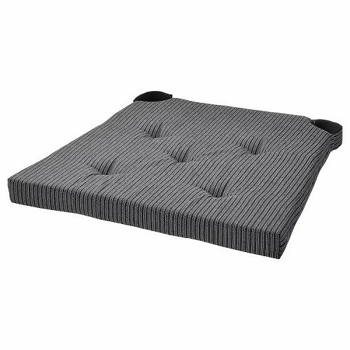 【あす楽】IKEA イケア チェアパッド ブラック 42 35x40x4cm m20545415 JUSTINA ユスティーナ 椅子用クッション 座布団 角型 おしゃれ シンプル 北欧 かわいい