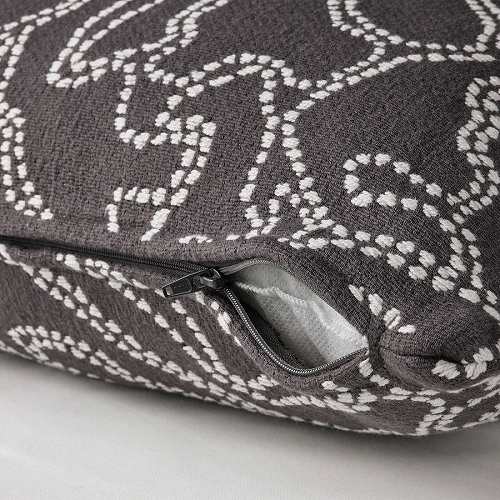 【カバーのみ】IKEA イケア クッションカバー チャコール オフホワイト 50x50cm m70563497 GULDFLY グルドフリィ インテリア クッション 座布団 カバー おしゃれ シンプル 北欧 かわいい