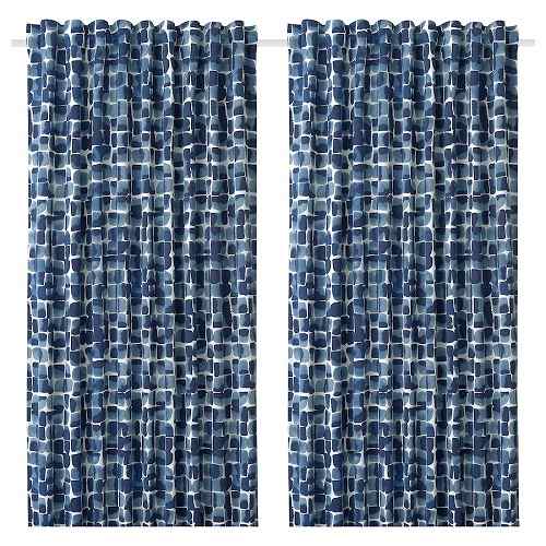 IKEA (イケア)の【あす楽】IKEA イケア 遮光カーテン ( わずかに透光 ) 1組 ブルー 145x250cm m70566491 SPIRSTANDS スピルストンドス インテリア 寝具 収納 カーテン ブラインド ドレープカーテン おしゃれ シンプル 北欧 かわいい(カーテン・レース)
