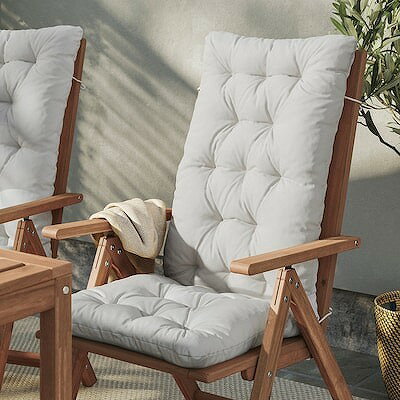 IKEA イケア シート 背もたれ クッション 屋外用 ライトグレーベージュ 116x45cm m80547242 KUDDARNA クッダルナ インテリア クッション 座布団 おしゃれ シンプル 北欧 かわいい