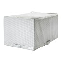 IKEA イケア 収納ケース ホワイト 白 グレー 34x51x28cm n20309687 STUK ストゥーク 日用品雑貨 生活雑貨 収納用品 衣類収納ボックス おしゃれ シンプル 北欧 かわいい ベッド(3)