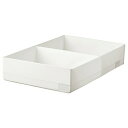 【あす楽】IKEA イケア ボックス 仕切り付き ホワイト34x51x10cm m10474442 STUK ストゥーク 日用品雑貨 生活雑貨 収納用品 衣類収納ボックス 収納ケース おしゃれ シンプル 北欧 かわいい