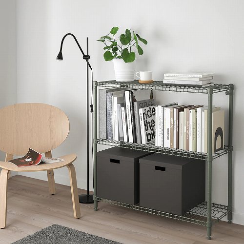 【あす楽】IKEA イケア シェルフユニット グレーグリーン92x36x94cm m20483083 OMAR オマル インテリア 収納家具 シェルフ おしゃれ シンプル 北欧 かわいい