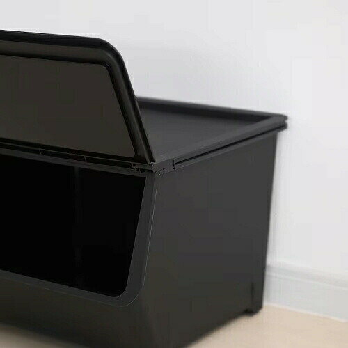 IKEA イケア ふた付きボックス ブラック 67x42x31cm m20339934 FIRRA フィッラ インテリア 収納家具 押入れ収納 衣類収納 収納ケース おしゃれ シンプル 北欧 かわいい