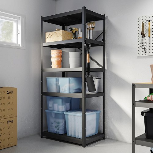 IKEA イケア 収納ボックス ふた付き 透明 グレーブルー 36x50x35cm 44.5L fp90533211 RYKTA リークタ インテリア 収納家具 押入れ収納 収納ケース ボックス おしゃれ シンプル 北欧 かわいい