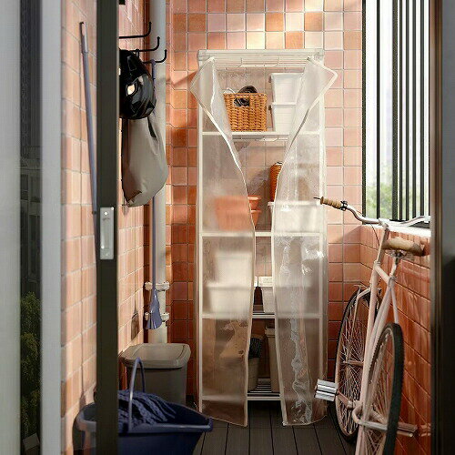 IKEA イケア カバー 透明 室内 屋外用 61x41x180cm m00521585 JOSTEIN ヨースタイン インテリア 収納 家具 屋外ストッカー おしゃれ シンプル 北欧 かわいい