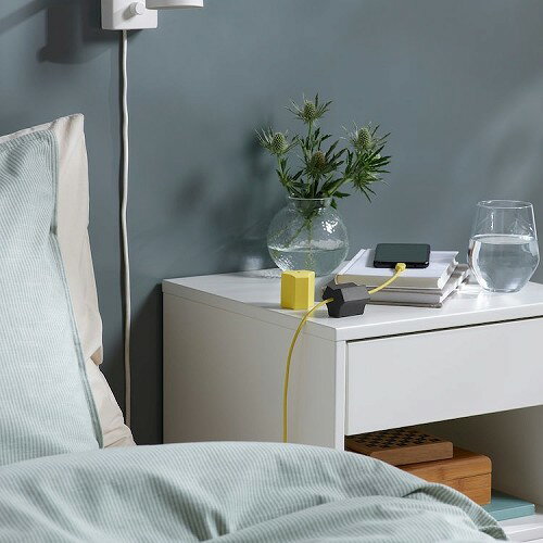 【あす楽】IKEA イケア USBケーブルホルダー2個セット ブラック イエロー m40555738 HAVSKAL ハヴスコール パソコン 周辺機器 PCアクセサリー ケーブル 整理用品 おしゃれ シンプル 北欧 かわいい 2