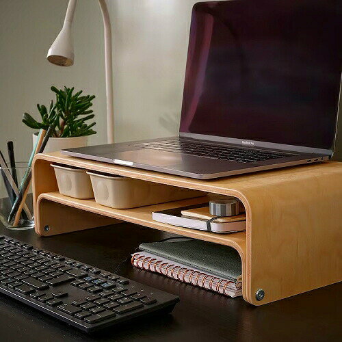 IKEA イケア ノートパソコン モニター用スタンド バーチ 52x26cm m60541566 VATTENKAR ヴァッテンカール オフィス家具 オフィス収納 PCスタンド おしゃれ シンプル 北欧 かわいい