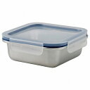 IKEA イケア 保存容器 ふた付き 正方形 ステンレススチール プラスチック 600ml m89563119 IKEA 365 キッチン用品 食器 調理器具 保存容器 調味料入れ 保存容器 キャニスター おしゃれ シンプル 北欧 かわいい