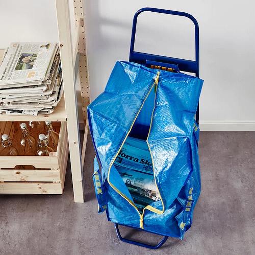 イケア IKEA トロリー ブルー 青 x10165547 FRAKTA フラクタ 雑貨 小物 バッグ 買い物 ショッピングバッグ キャリー おしゃれ シンプル 北欧 かわいい 収納