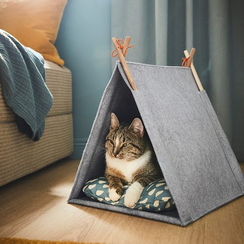 【あす楽】IKEA イケア キャットハウス グレー フェルト m30572106 UTSADD ウートソッド ペット ペットグッズ 猫用品 ベッド マット 寝具 ベッド おしゃれ シンプル 北欧 かわいい