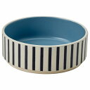 IKEA イケア ペットボウル ストライプ模様 ブラックブルー グレーブルー 11cm m70569201 UTSADD ウートソッド ペット ペットグッズ 犬...