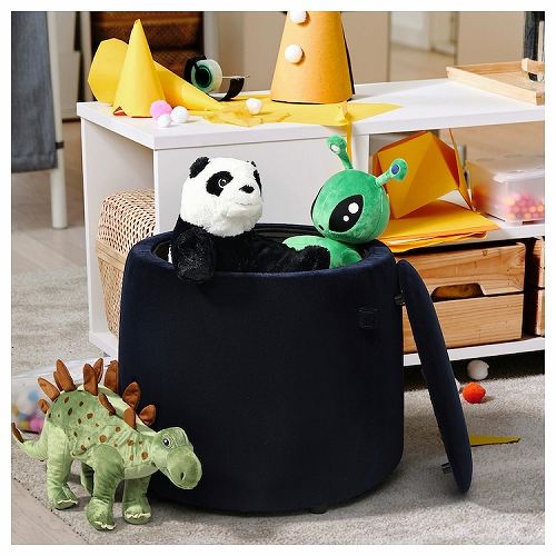 IKEA イケア プーフ 収納付き ジューパルプ ダークブルー m70572755 JARRESTAD ヤーレスタード インテリア 家具 収納 ソファ ソファベッド オットマン おしゃれ シンプル 北欧 かわいい