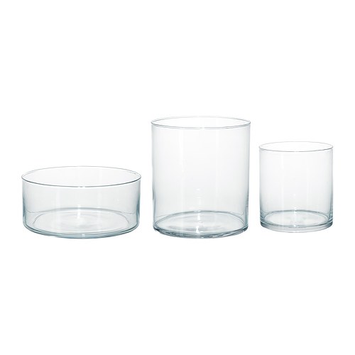 IKEA (イケア)の【あす楽】IKEA イケア CYLINDER 【大ボウル】花瓶3点セット クリアガラス d80175213 シリンデル インテリア雑貨 インテリア小物 置物 フラワーベース おしゃれ シンプル 北欧 かわいい(インテリア雑貨)