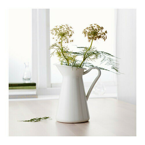 IKEA イケア 花瓶 ホワイト 白 高さ22cm d90191632 SOCKERART ソッケルエールト インテリア雑貨 インテリア小物 置物 フラワーベース おしゃれ シンプル 北欧 かわいい