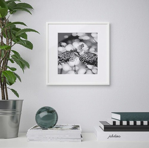 IKEA イケア フレーム ホワイト 白 32x32cm n90419456 LOMVIKEN ロムヴィーケン インテリア雑貨 インテリア小物 置物 フォトフレーム 写真立て おしゃれ シンプル 北欧 かわいい