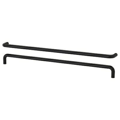 IKEA イケア 取っ手 ブラック 黒 335mm 2ピース n50338424 BAGGANAS バッガネース 収納家具用部品 おしゃれ シンプル 北欧 かわいい 雑貨 部品