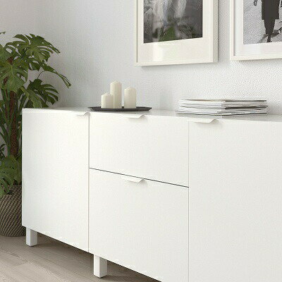 IKEA イケア 取っ手 ホワイト 白 12cm 2ピース n70334302 BILLSBRO ビルスブロ 収納家具用部品 おしゃれ シンプル 北欧 かわいい 雑貨 部品