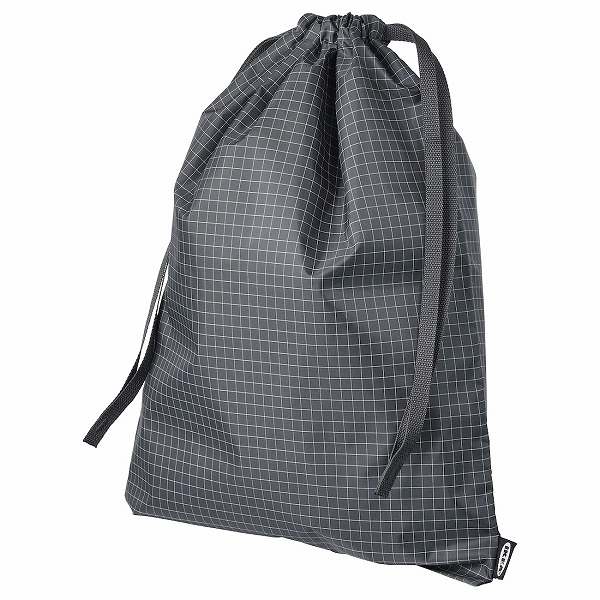 IKEA (イケア)のIKEA イケア バッグ チェック模様 ブラック 黒 30x40cm 8L n70432500 RENSARE レンサレ 日用品雑貨 収納 旅行用品 トラベルポーチ パッキングオーガナイザー おしゃれ シンプル 北欧 かわいい(インテリア雑貨)