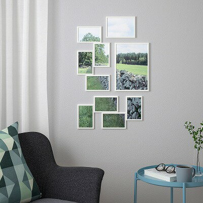 【あす楽】IKEA イケア コラージュフレーム 写真4枚用 ホワイト 白 21x41cm n80425274 YLLEVAD イレヴァード インテリア雑貨 インテリア小物 置物 フォトフレーム 写真立て おしゃれ シンプル 北欧 かわいい